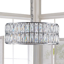 Load image into Gallery viewer, (W1340P189448/L5025-450-C) Crystal Chandeliers,5-Tier Round Semi Flush