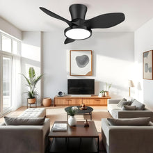 Load image into Gallery viewer, 32 Inch Quiet Ceiling Fan With LED Light And Remote