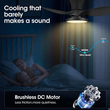 Load image into Gallery viewer, 32 Inch Quiet Ceiling Fan With LED Light And Remote