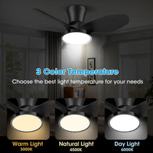 Load image into Gallery viewer, 32 Inch Quiet Ceiling Fan With LED Light And Remote