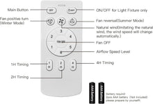Load image into Gallery viewer, 22-Inch Quiet Ceiling Fan With LED Light Remote Control