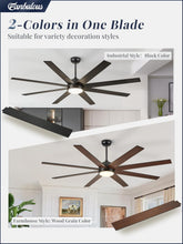 Load image into Gallery viewer, 65 Inch Ceiling Fan With Lights Remote Black Indoor Outdoor