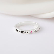 Load image into Gallery viewer, New Mom Ring, First Time Mother Gift, Baby Name Ring