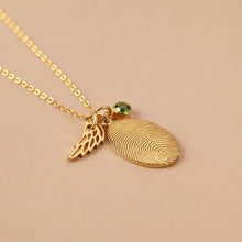 Load image into Gallery viewer, Fingerprint Necklace, Fingerprint Jewelry With Birthstone