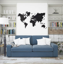 Load image into Gallery viewer, Wooden World Map Rustic Wall Art Home Decor Large Travel Map Wood Gift