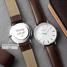 Load image into Gallery viewer, Handwriting Gifts for Groom, Engraved Watch for Men