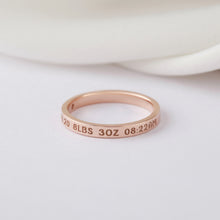 Load image into Gallery viewer, New Mom Ring, First Time Mother Gift, Baby Name Ring