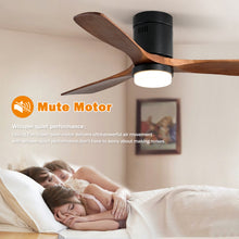 Load image into Gallery viewer, Ceiling Fan With Lights 3 Carved Wood Fan Blade With Remote Control
