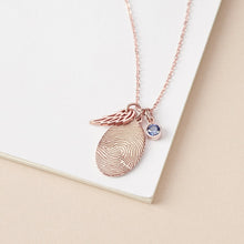 Load image into Gallery viewer, Fingerprint Necklace, Fingerprint Jewelry With Birthstone