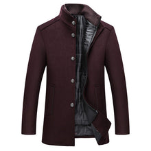Load image into Gallery viewer, Winter Men Wool Jacket Slim Fit Thick Warm Coat
