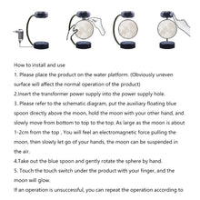 Load image into Gallery viewer, Portable Magnetic Levitation Moon Lamp LED Rotating Dangling Lamp