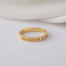 Load image into Gallery viewer, New Mom Ring, First Time Mother Gift, Baby Name Ring