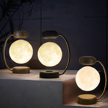 Load image into Gallery viewer, Portable Magnetic Levitation Moon Lamp LED Rotating Dangling Lamp