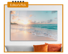 Load image into Gallery viewer, Glass Wall Art -Sea &amp; Waves  (18x28 inches - 46x72cm)