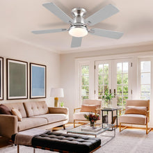 Load image into Gallery viewer, 46 Inch Smart Flush Mount Ceiling Fan With Dimmable Lights