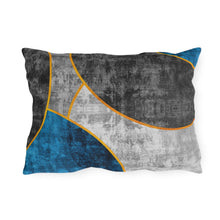 Load image into Gallery viewer, Decorative Indoor/outdoor Pillow - Black Blue Circular Geometric