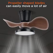Load image into Gallery viewer, 22 Inch Quiet Ceiling Fan With LED Light And Remote