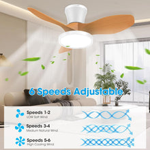 Load image into Gallery viewer, Quiet 32 Inch Ceiling Fan With LED Light Energy Efficient