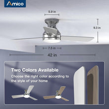 Load image into Gallery viewer, 42 Inch Ceiling Fan With Dimmable Light And Remote