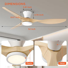 Load image into Gallery viewer, 52 Inch Ceiling Fan With Light And Remote Low Profile