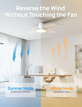 Load image into Gallery viewer, 44 Inch Ceiling Fan With Lights White Remote Control