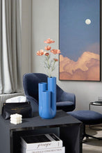 Load image into Gallery viewer, Handmade Funky Memphis Triple Stems Ceramic Vase, Decorative Flower