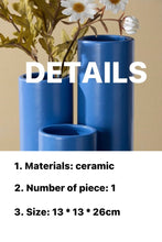 Load image into Gallery viewer, Handmade Funky Memphis Triple Stems Ceramic Vase, Decorative Flower
