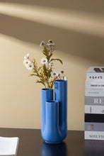 Load image into Gallery viewer, Handmade Funky Memphis Triple Stems Ceramic Vase, Decorative Flower
