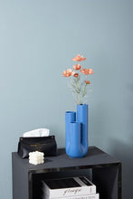 Load image into Gallery viewer, Handmade Funky Memphis Triple Stems Ceramic Vase, Decorative Flower